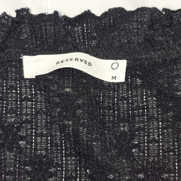 Reserved Black Sheer Lace Blouse - Picture 3 of 3